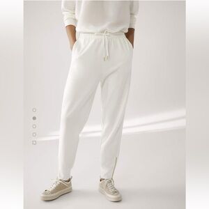 Massimo Dutti white joggers (Size S)